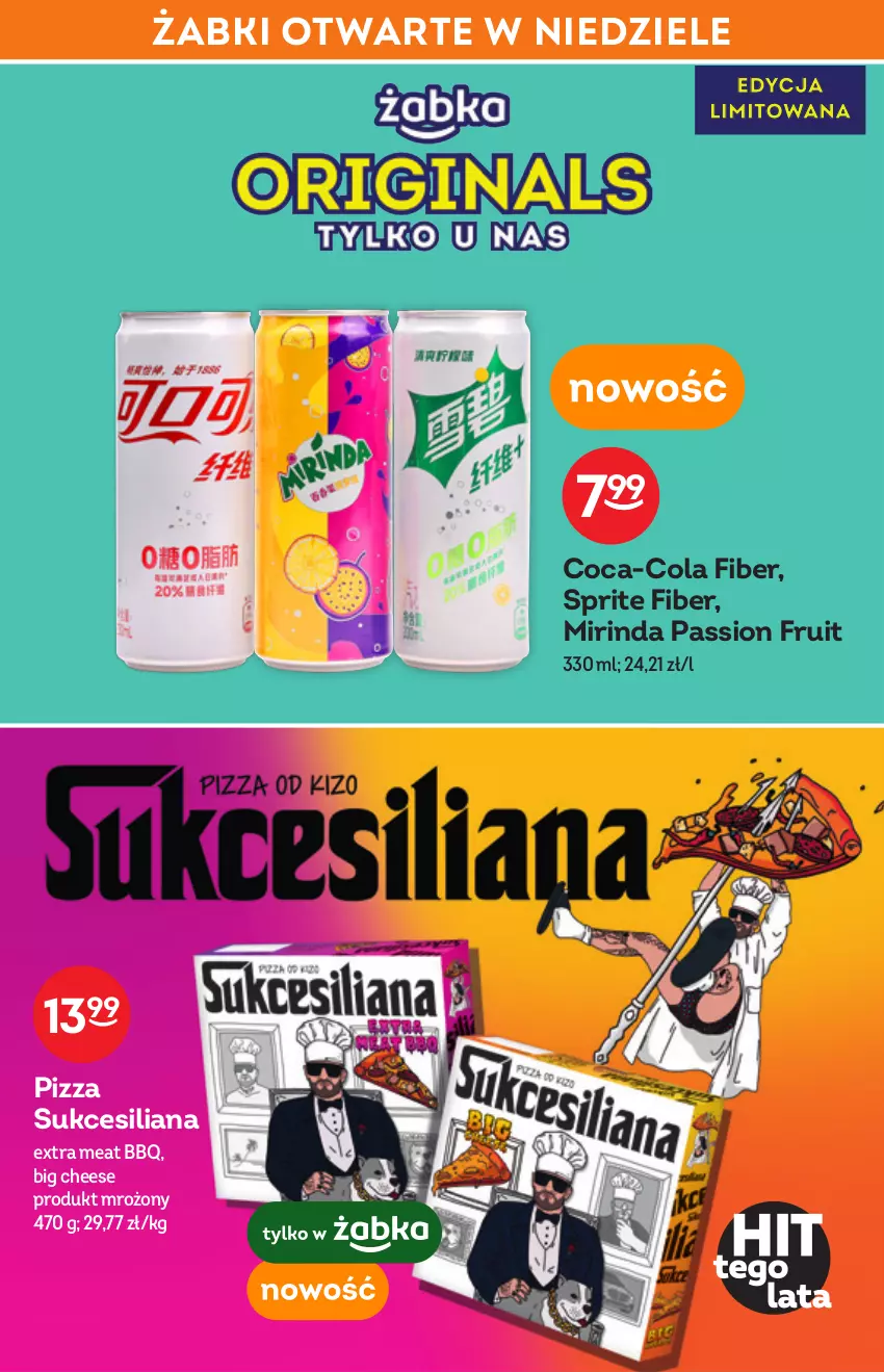 Gazetka promocyjna Żabka - ważna 01.06 do 14.06.2022 - strona 23 - produkty: Coca-Cola, Mirinda, Pizza, Sprite