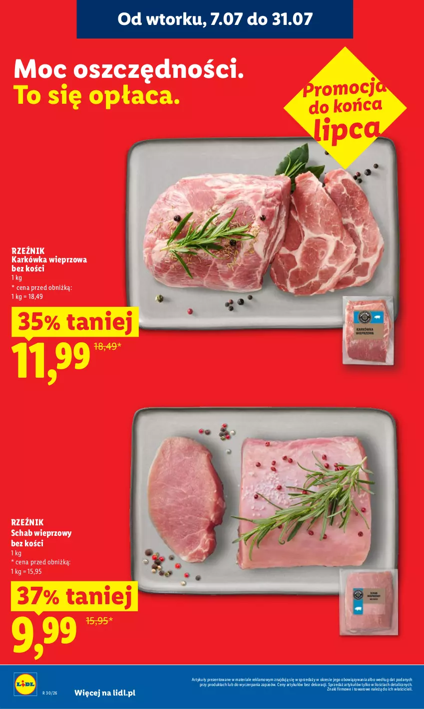 Gazetka promocyjna Lidl - Gazetka ważna od 20.07 do 22.07 - ważna 20.07 do 22.07.2026 - strona 10 - produkty: Karkówka wieprzowa, Schab wieprzowy