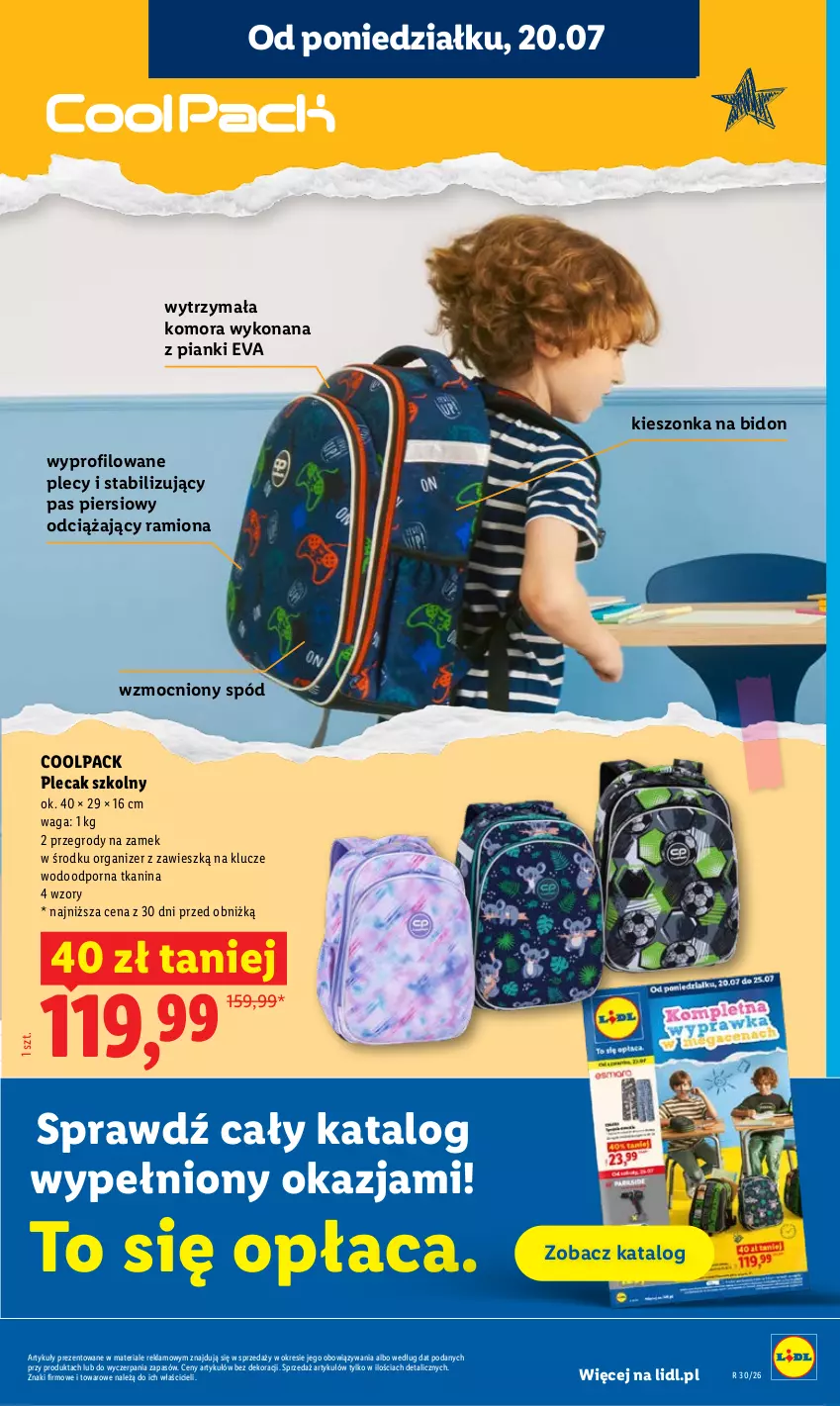 Gazetka promocyjna Lidl - Gazetka ważna od 20.07 do 22.07 - ważna 20.07 do 22.07.2026 - strona 43 - produkty: Organizer, Plecak, Por, Waga