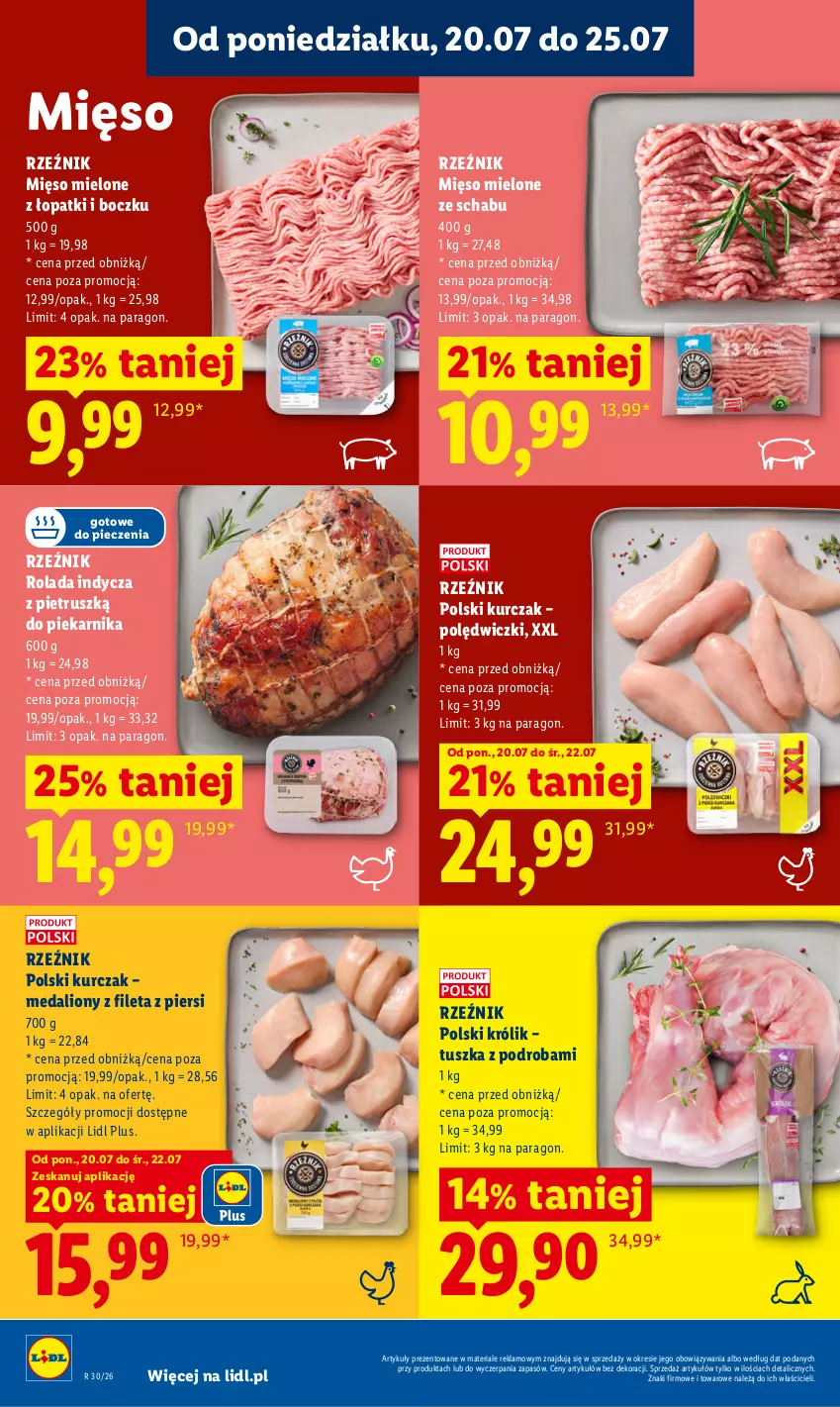 Gazetka promocyjna Lidl - Gazetka ważna od 20.07 do 22.07 - ważna 20.07 do 22.07.2026 - strona 68 - produkty: Królik, Kurczak, Lion, Mięso, Mięso mielone, Piec, Piekarnik, Rolada, Tusz