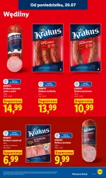 Gazetka promocyjna Lidl - Gazetka ważna od 20.07 do 22.07 - Gazetka - ważna od 22.07 do 22.07.2026 - strona 71 - produkty: Krakus, Salami, Kiełbasa krakowska, Kiełbasa