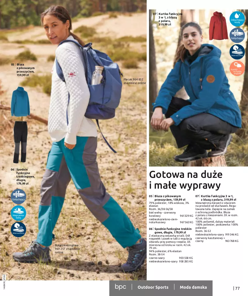 Gazetka promocyjna Bonprix - Best of green - ważna 02.09.2022 do 02.03.2023 - strona 79 - produkty: Bluza, Buty, Kurtka, Pasek, Plecak, Przewód, Spodnie