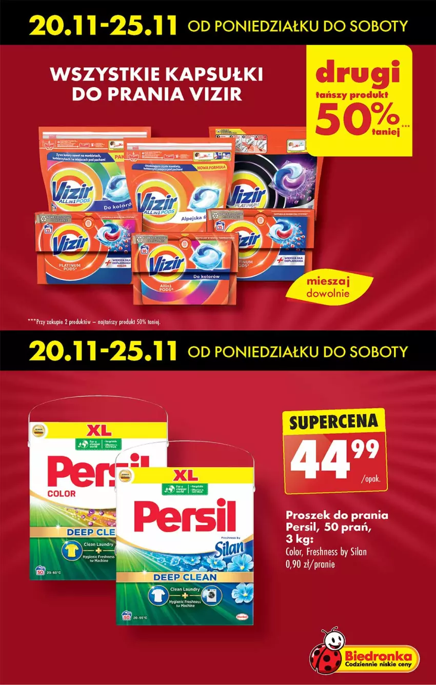 Gazetka promocyjna Biedronka - Od poniedzialku - ważna 20.11 do 25.11.2023 - strona 19 - produkty: Dron, Kapsułki do prania, Persil, Proszek do prania, Silan, Vizir