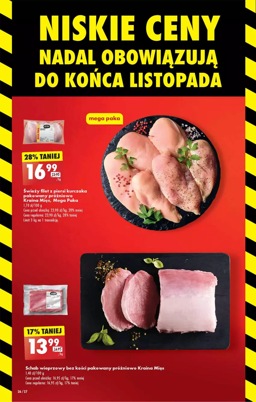 Gazetka promocyjna Biedronka - Od poniedzialku - ważna 20.11 do 25.11.2023 - strona 26 - produkty: Filet z piersi kurczaka, Kurczak, Schab wieprzowy, Tran