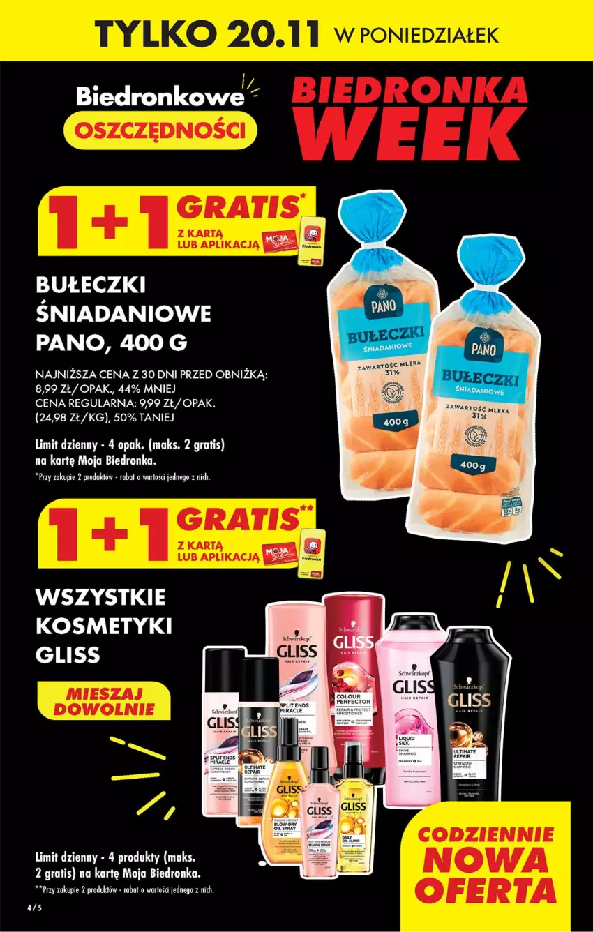 Gazetka promocyjna Biedronka - Od poniedzialku - ważna 20.11 do 25.11.2023 - strona 4 - produkty: Bułeczki, Danio, Dron, Fa, Gra, Schwarzkopf