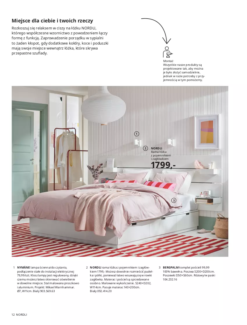 Gazetka promocyjna Ikea - Sypialnie - ważna 01.01 do 31.07.2021 - strona 12 - produkty: Biurko, Hemnes, Komoda, Komoda z 3 szufladami, Komplet pościeli, Lakier, Lampa, Lampa biurkowa, Materac, Meble, Moda, Mus, Nike, Noż, Piec, Por, Pościel, Puder, Rama, Rama łóżka, Ser, Sos, Stołek, Stolik, Stolik nocny, Tera, Toaletka