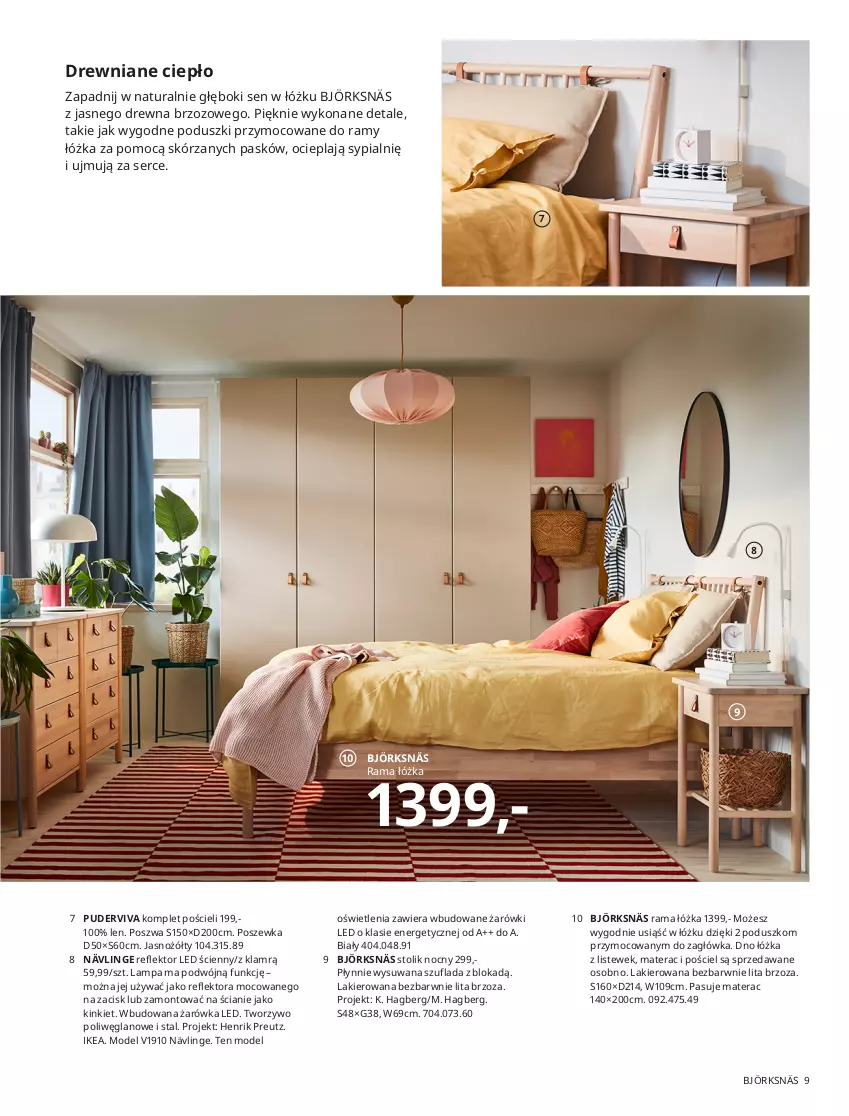 Gazetka promocyjna Ikea - Sypialnie - ważna 01.01 do 31.07.2021 - strona 9 - produkty: Fa, Gra, Hemnes, Komplet pościeli, Kosz, Lakier, Lampa, Lampa ścienna, Leżanka, Materac, Mus, Narzuta, Olej, Por, Pościel, Poszewka, Sofa, Sos, Tera, Tran, Wełna