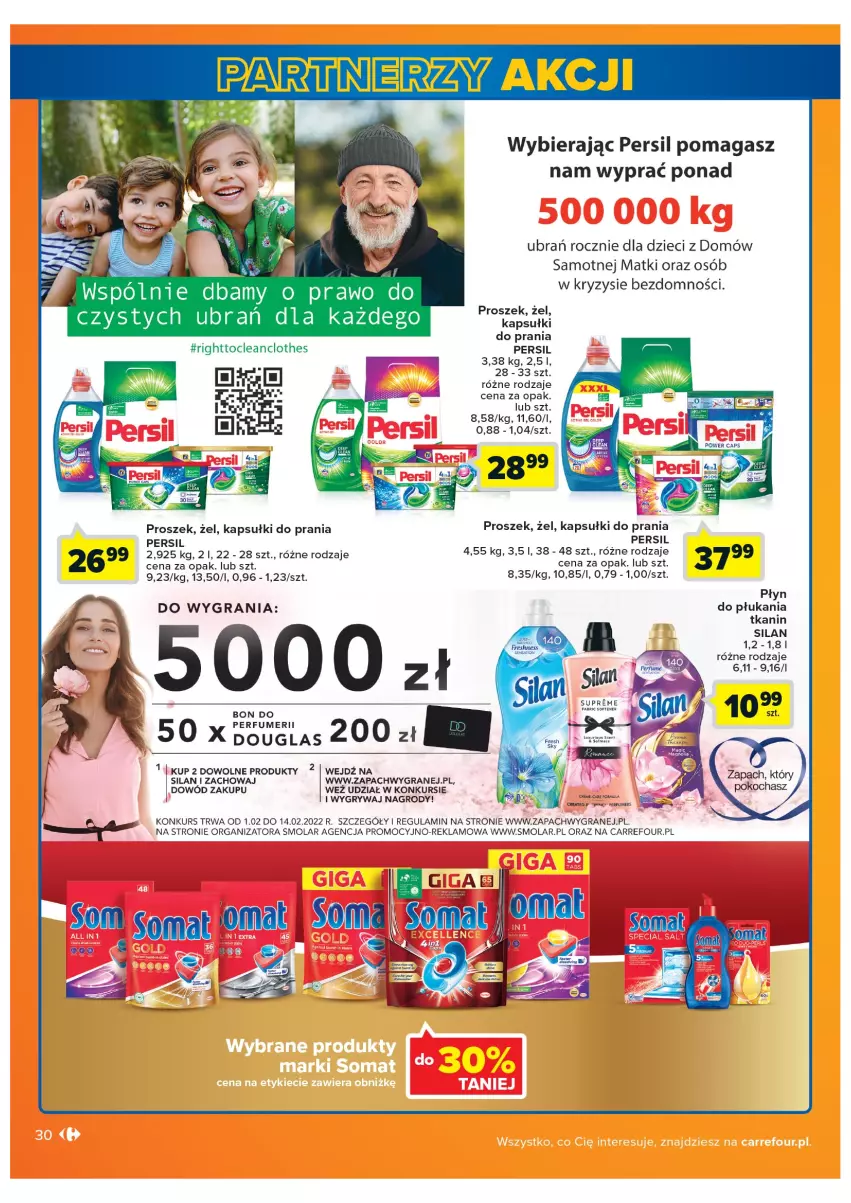 Gazetka promocyjna Carrefour - Gazetka Carrefour - ważna 08.02 do 28.02.2022 - strona 30 - produkty: Dzieci, Gra, Gry, Kapsułki do prania, Koc, Mola, Persil, Silan