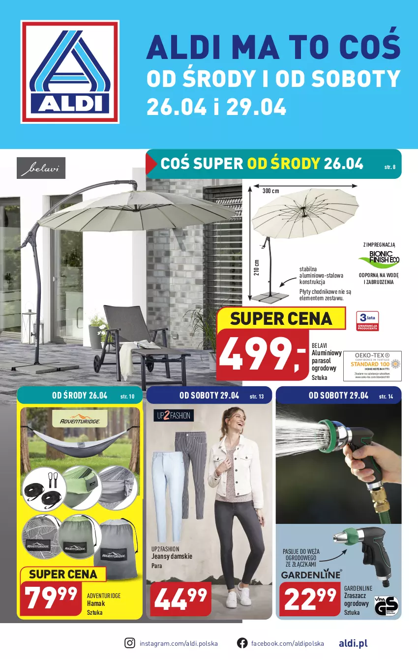 Gazetka promocyjna Aldi - COŚ w tym tygodniu - ważna 26.04 do 29.04.2023 - strona 1 - produkty: Chodnik, Fa, Gra, Hama, Parasol, Por