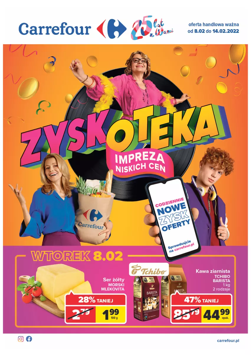 Gazetka promocyjna Carrefour - Gazetka Carrefour Zyskoteka - ważna 08.02 do 14.02.2022 - strona 1