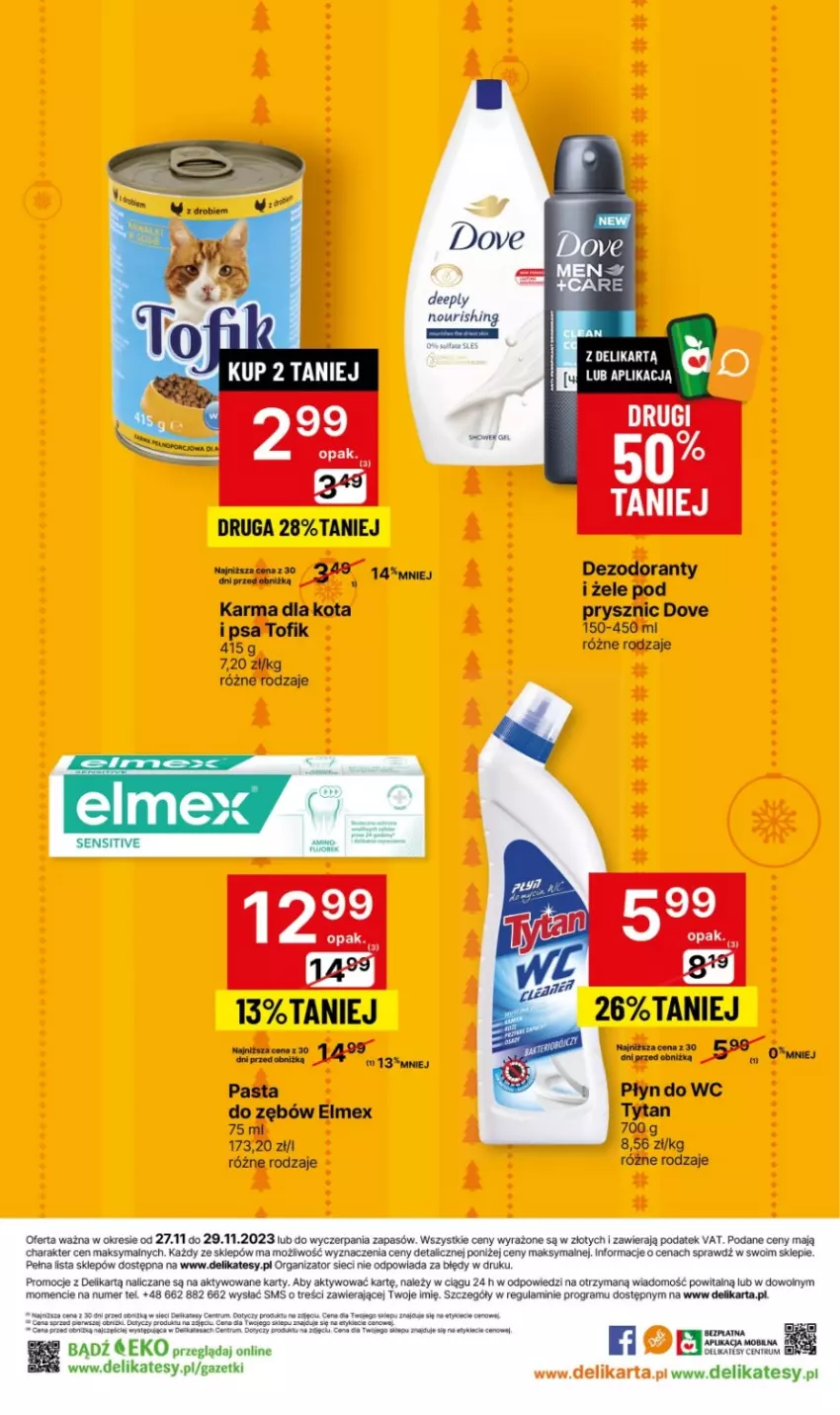 Gazetka promocyjna Delikatesy Centrum - Gazetka DC46 pon-sr - ważna 27.11 do 29.11.2023 - strona 9 - produkty: Dezodorant, Dove, Elmex, Gin, Gra, Mobil, Rum