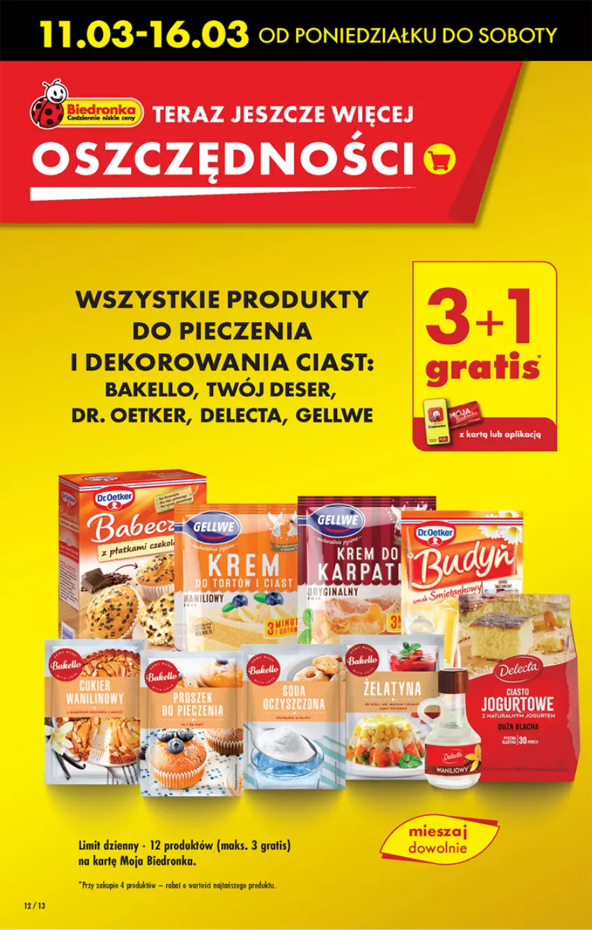 Gazetka promocyjna Biedronka - Od poniedzialku - ważna 11.03 do 16.03.2024 - strona 12 - produkty: Delecta, Deser, Dr. Oetker, Dron, Gra, Piec, Ser, Tera