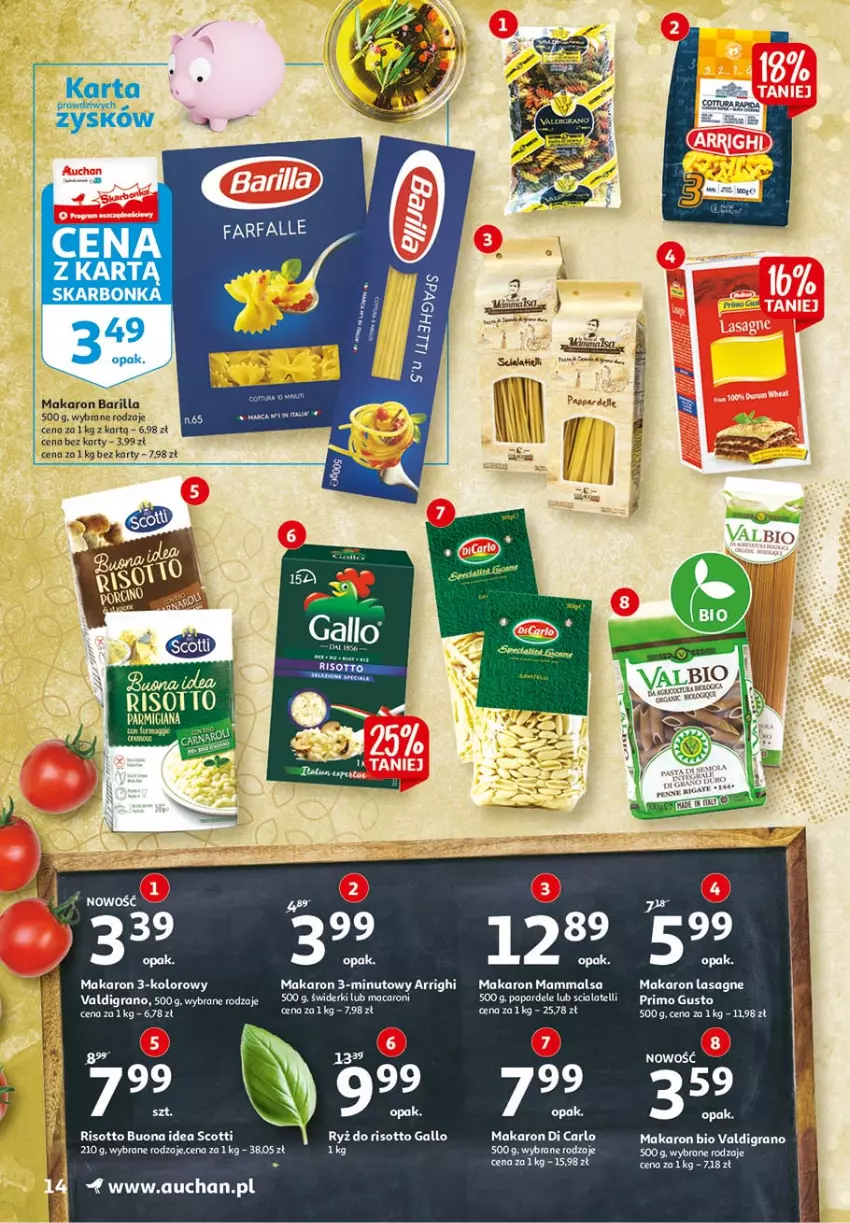 Gazetka promocyjna Auchan - 25 Urodziny #3 Hipermarkety - ważna 06.05 do 13.05.2021 - strona 14 - produkty: Barilla, Gra, Lasagne, Makaron, Ryż, Ryż do risotto