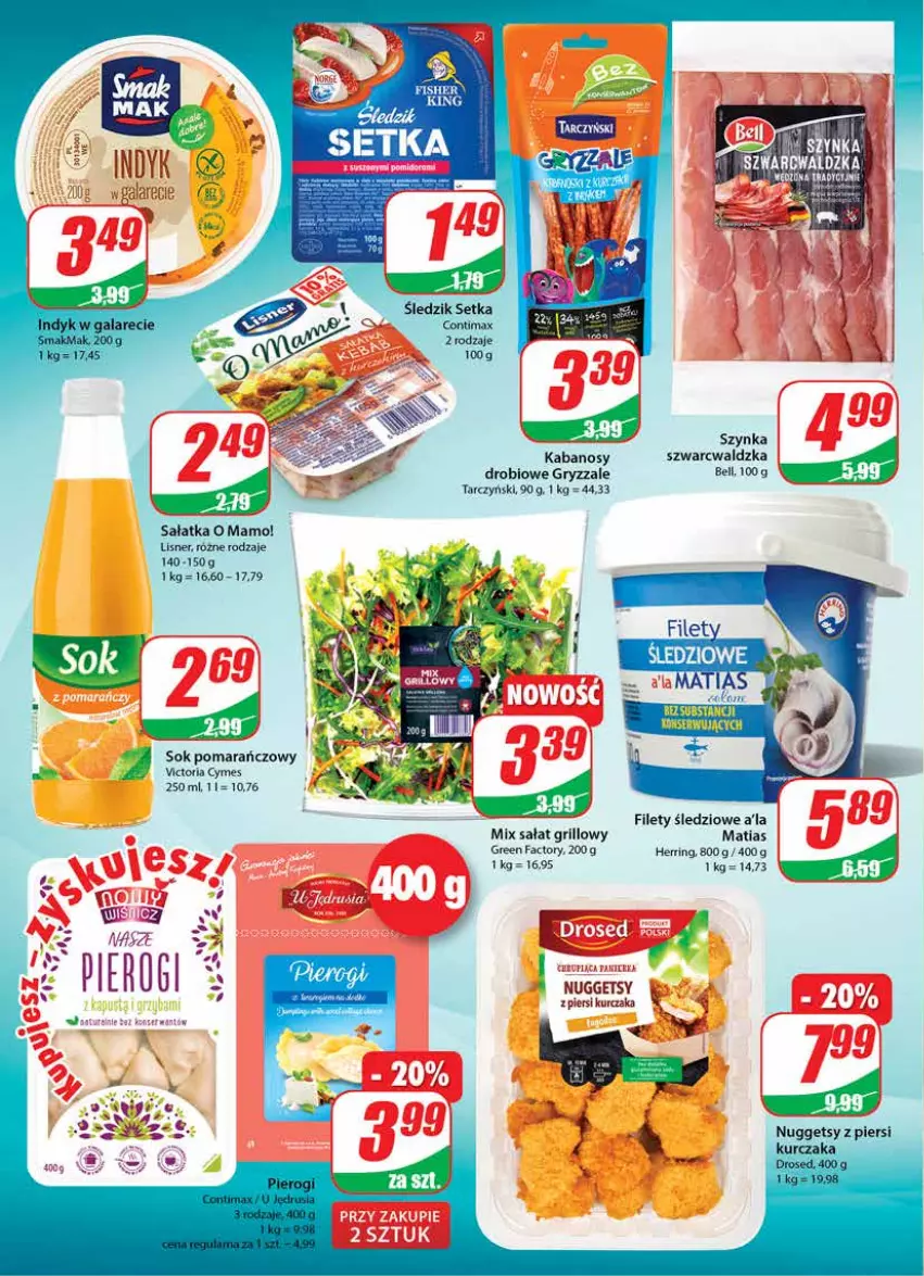 Gazetka promocyjna Dino - Gazetka - ważna 19.05 do 25.05.2021 - strona 14 - produkty: Bell, Fa, Grill, Gry, Kabanos, Kurczak, Lisner, Sałat, Sałatka, Sok, Sok pomarańczowy, Szynka, Tarczyński