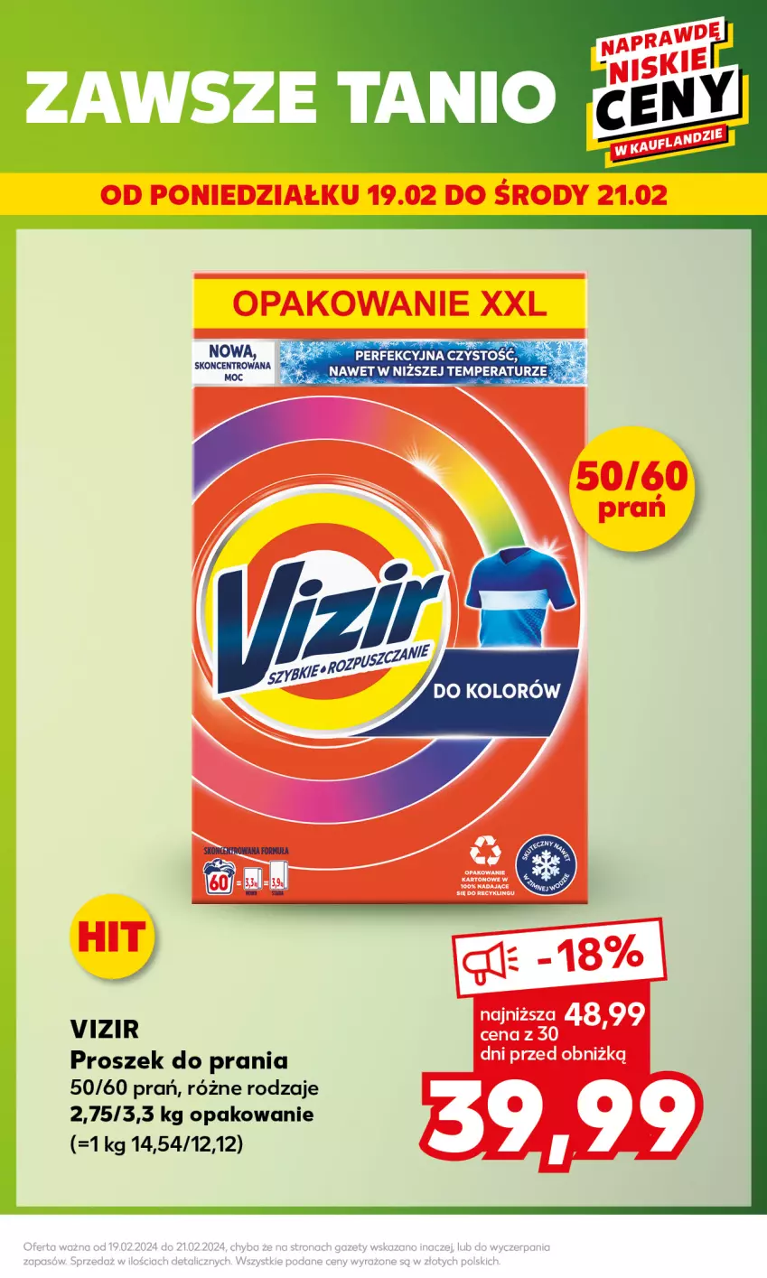 Gazetka promocyjna Kaufland - Mocny Start - ważna 19.02 do 21.02.2024 - strona 11 - produkty: Proszek do prania, Vizir