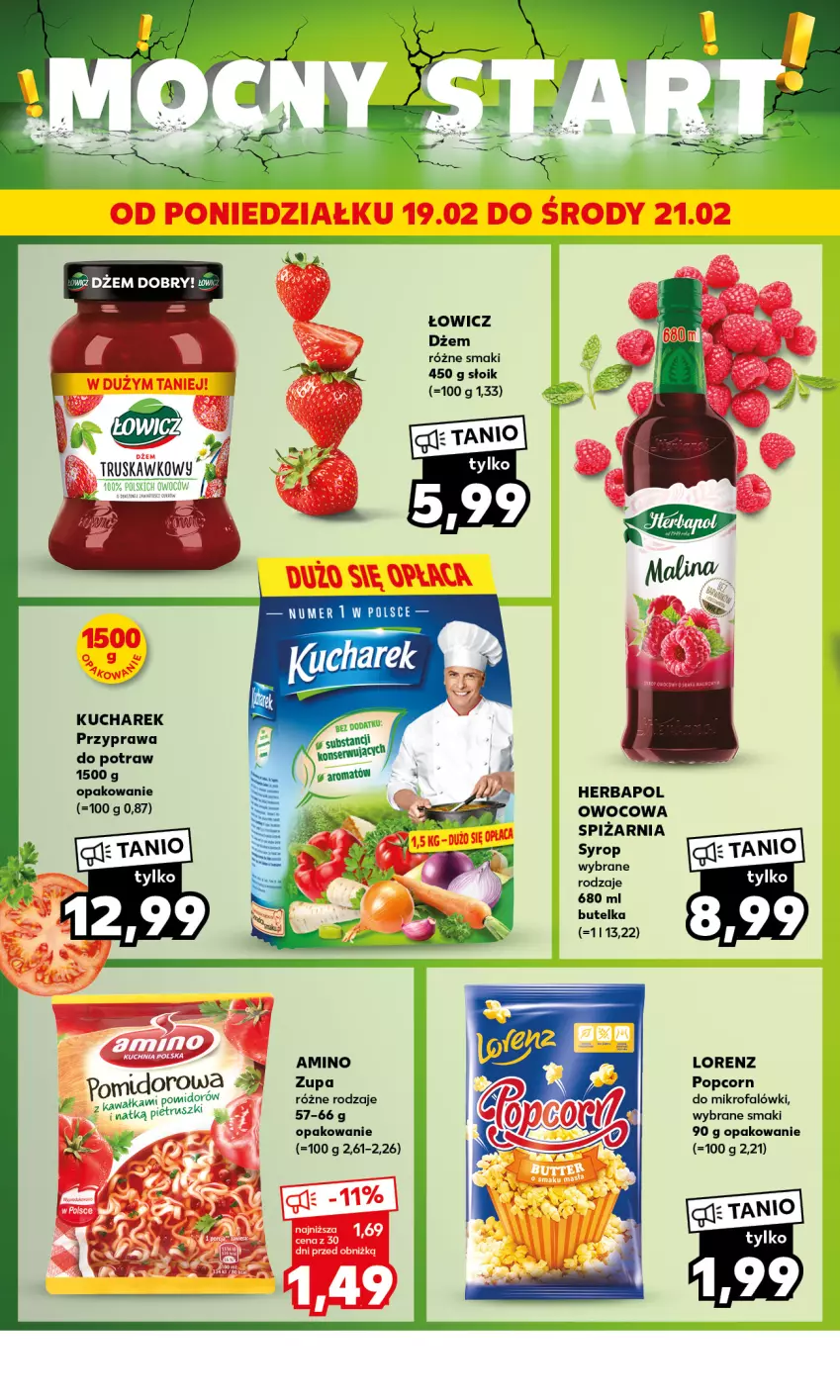 Gazetka promocyjna Kaufland - Mocny Start - ważna 19.02 do 21.02.2024 - strona 14 - produkty: Dżem, Fa, Herbapol, Kawa, Kucharek, Lorenz, Popcorn, Zupa