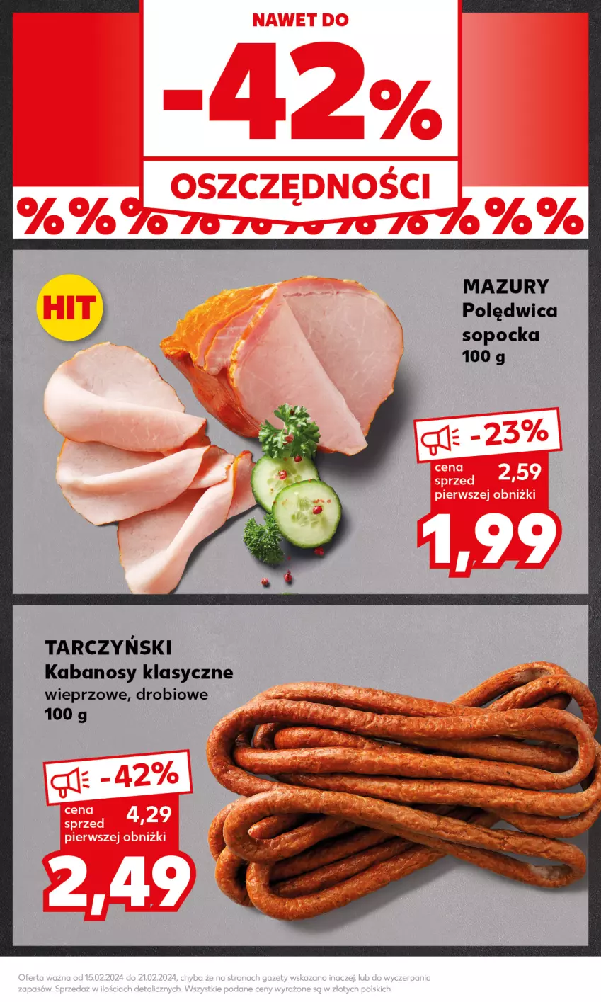 Gazetka promocyjna Kaufland - Mocny Start - ważna 19.02 do 21.02.2024 - strona 21 - produkty: Kabanos, Polędwica, Tarczyński