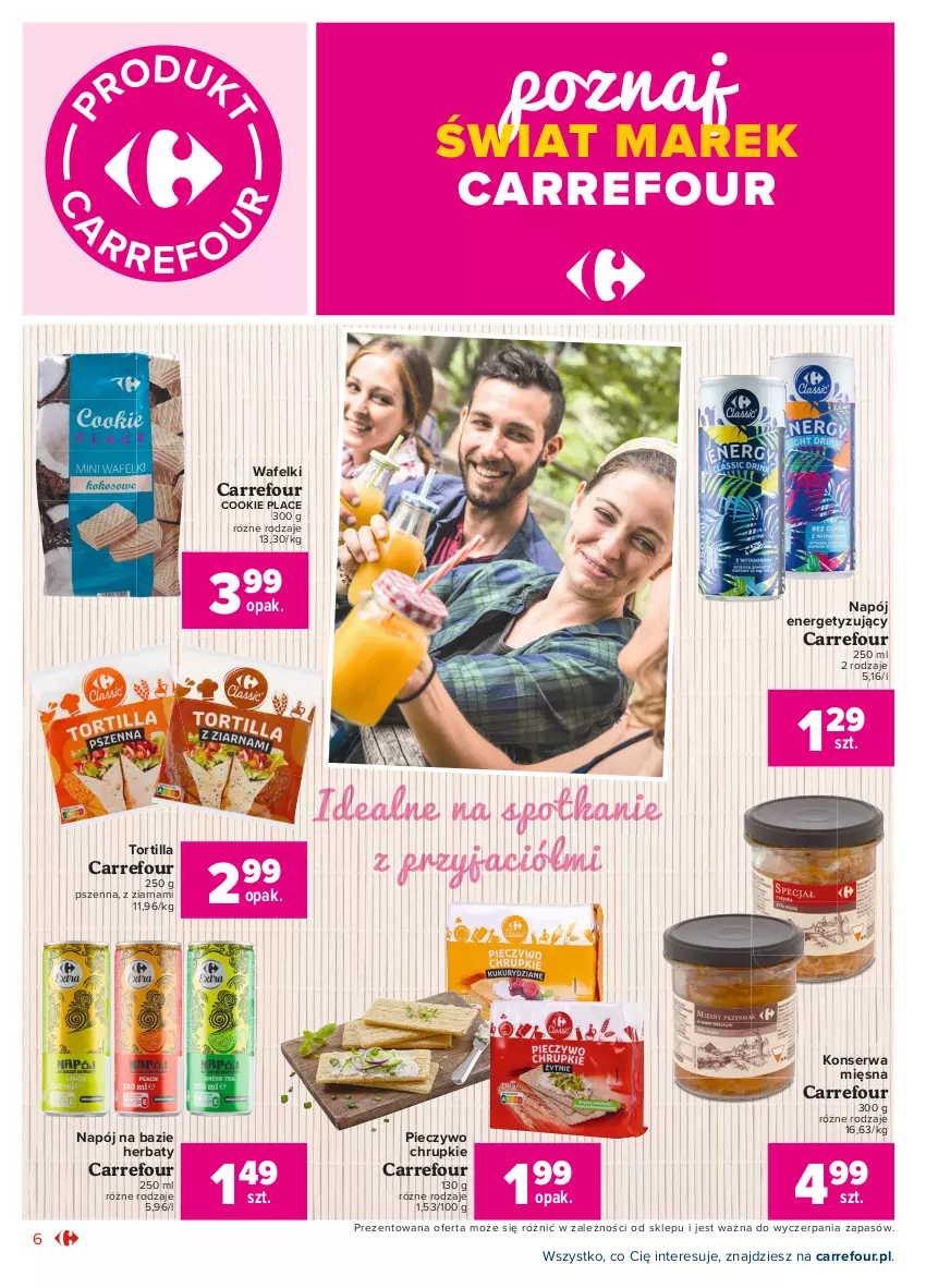 Gazetka promocyjna Carrefour - Gazetka Market - ważna 09.08 do 21.08.2021 - strona 6 - produkty: Chrupki, Napój, Piec, Pieczywo, Pieczywo chrupkie, Ser, Tortilla