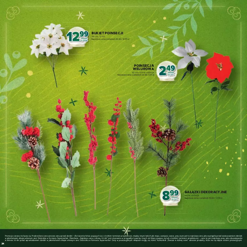 Gazetka promocyjna Stokrotka - Katalog Boże Narodzenie! - ważna 11.12 do 29.12.2025 - strona 24 - produkty: Bukiet, Mięso, Owoce, Poinsecja, Warzywa