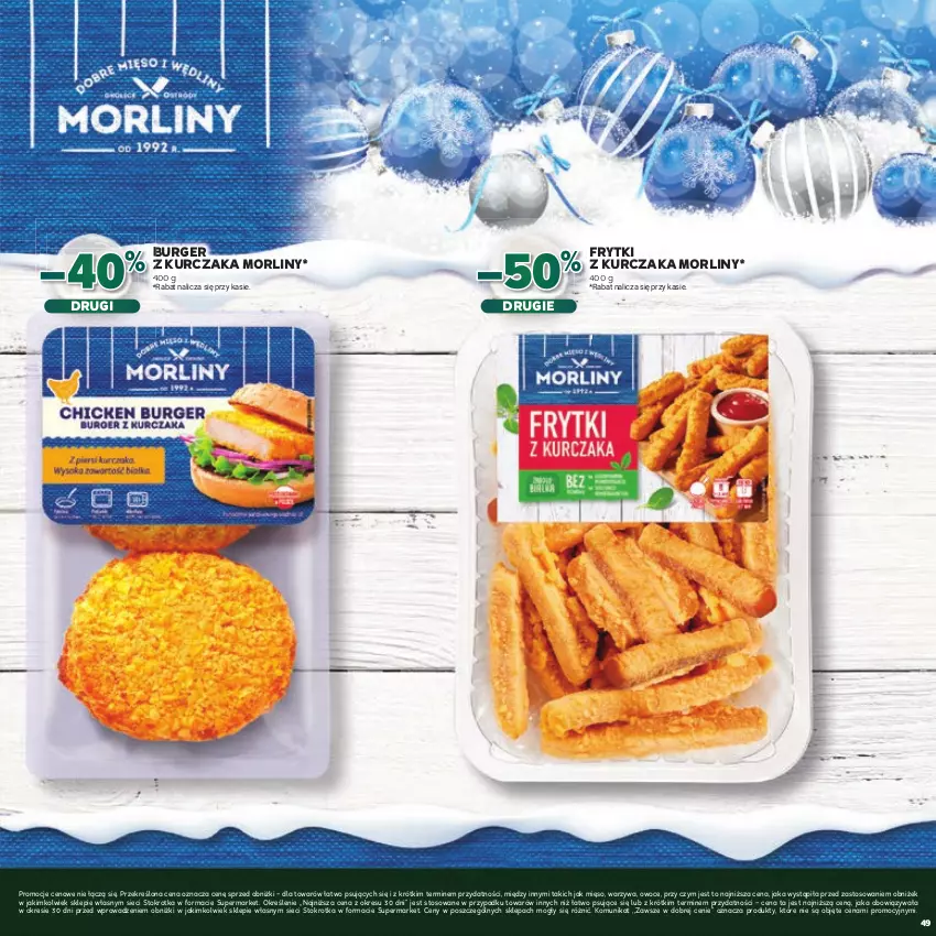 Gazetka promocyjna Stokrotka - Katalog Boże Narodzenie! - ważna 11.12 do 29.12.2025 - strona 49 - produkty: Burger, Frytki, Kurczak, Mięso, Morliny, Owoce, Warzywa