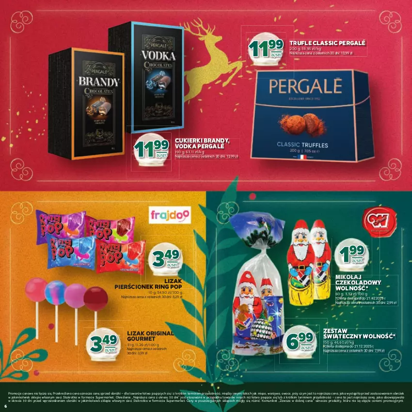 Gazetka promocyjna Stokrotka - Katalog Boże Narodzenie! - ważna 11.12 do 29.12.2025 - strona 6 - produkty: Brandy, Cukier, Cukierki, Gin, Mięso, Owoce, Pierścionek, Warzywa
