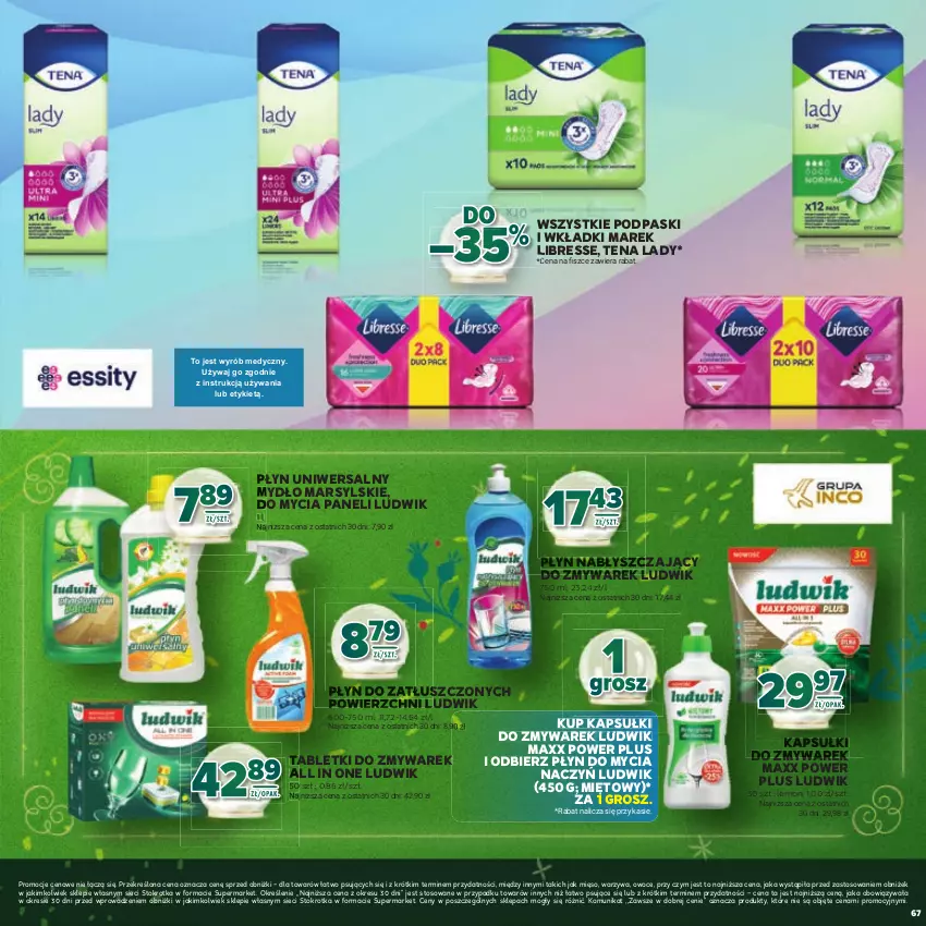 Gazetka promocyjna Stokrotka - Katalog Boże Narodzenie! - ważna 11.12 do 29.12.2025 - strona 67 - produkty: Do mycia naczyń, Ludwik, Mars, Mięso, Mydło, Owoce, Płyn do mycia, Płyn do mycia naczyń, Płyn nabłyszczający, Podpaski, Tablet, Warzywa, Wkładki