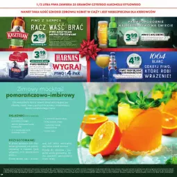 Gazetka promocyjna Stokrotka - Katalog Boże Narodzenie! - Gazetka - ważna od 29.12 do 29.12.2025 - strona 64 - produkty: Piwo, Sok pomarańczowy, Warzywa, Sok, Por, Kasztelan, Plasterki, Carlsberg, Owoce, Harnaś, Napój, Mięso, Imbir