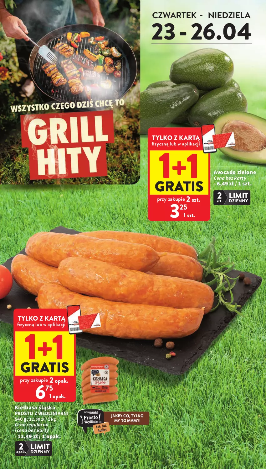 Gazetka promocyjna Intermarche - Gazetka Intermarche - ważna 23.04 do 28.04.2026 - strona 2 - produkty: Avocado, Gra, Kiełbasa, Kiełbasa śląska