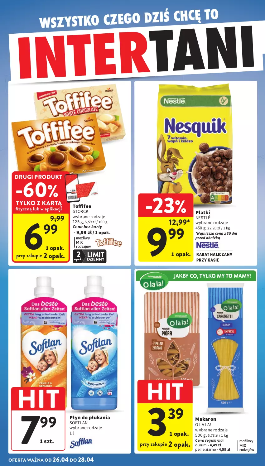 Gazetka promocyjna Intermarche - Gazetka Intermarche - ważna 23.04 do 28.04.2026 - strona 42 - produkty: Makaron, Nestlé, Płyn do płukania, Rum