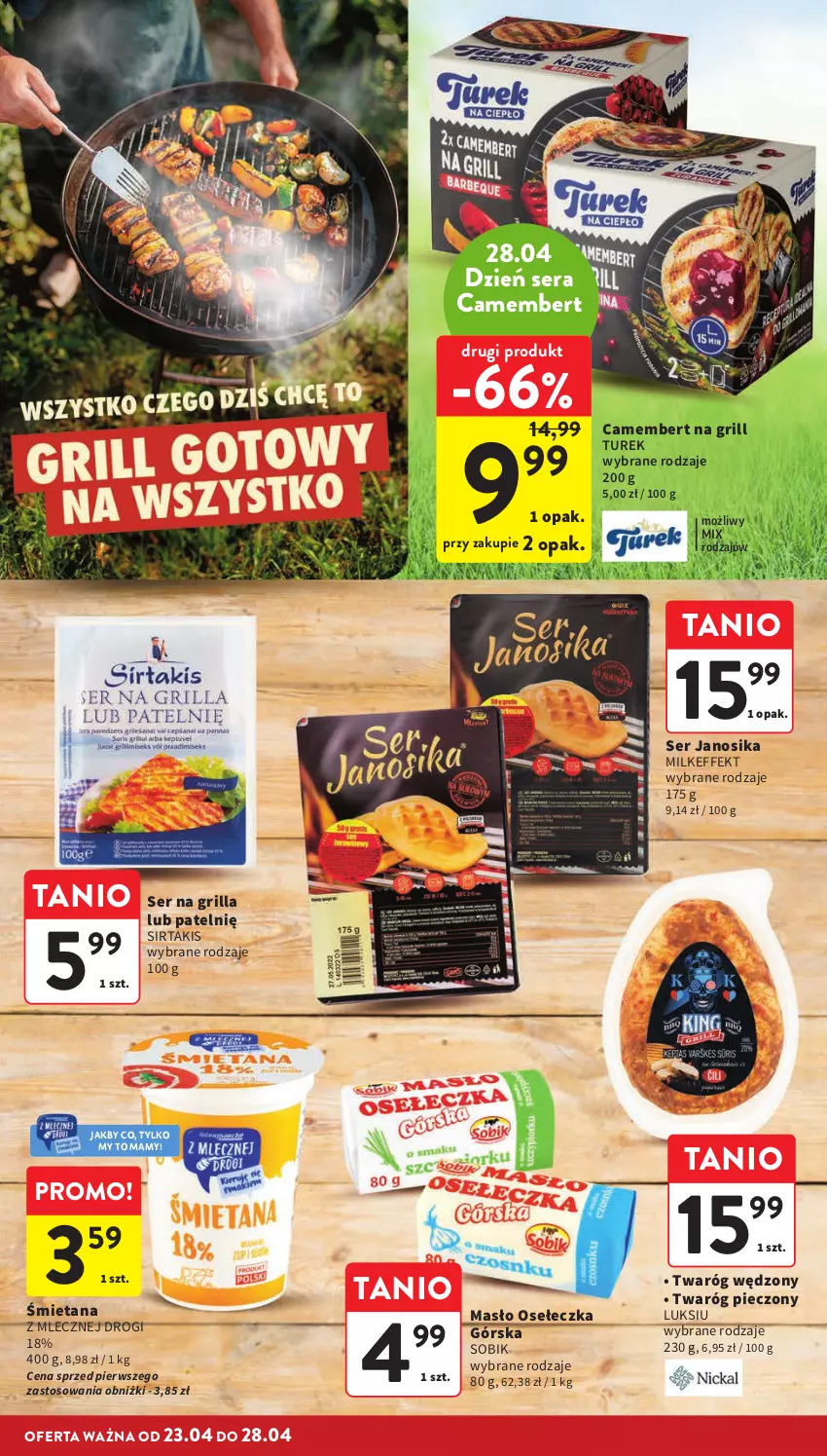 Gazetka promocyjna Intermarche - Gazetka Intermarche - ważna 23.04 do 28.04.2026 - strona 8 - produkty: Camembert, Grill, Masło, Piec, Ser, Twaróg