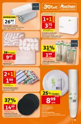 Gazetka promocyjna Auchan - Gazetka 30 Lat Hipermarket Auchan - Gazetka - ważna od 29.07 do 29.07.2026 - strona 33 - produkty: Ser, Noż, Wycieraczka, Serwetki, Prześcieradło, Krzesło, Poduszka