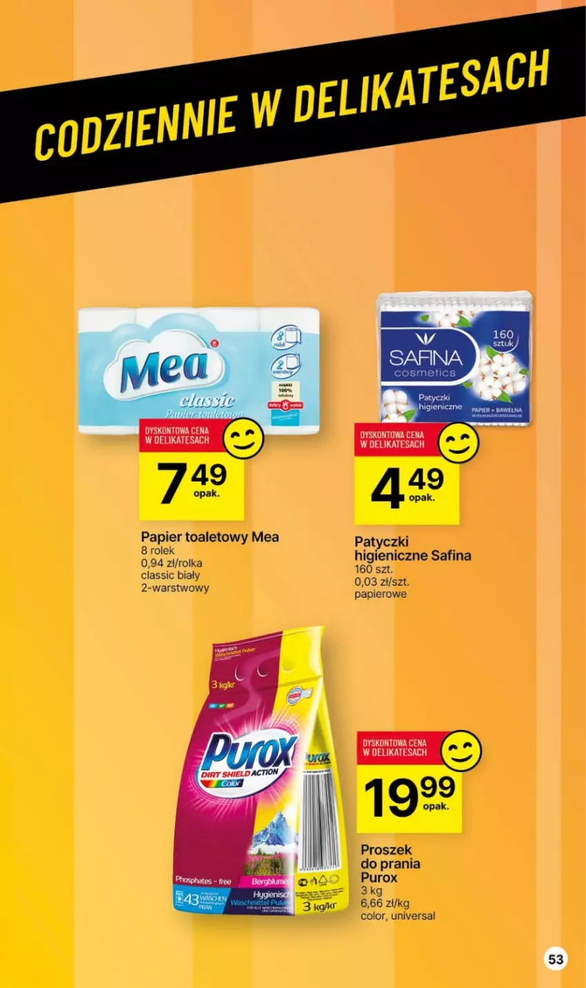 Gazetka promocyjna Delikatesy Centrum - Gazetka DC49 czw-śr - ważna 14.12 do 26.12.2023 - strona 53 - produkty: Papier, Papier toaletowy, Proszek do prania, Pur