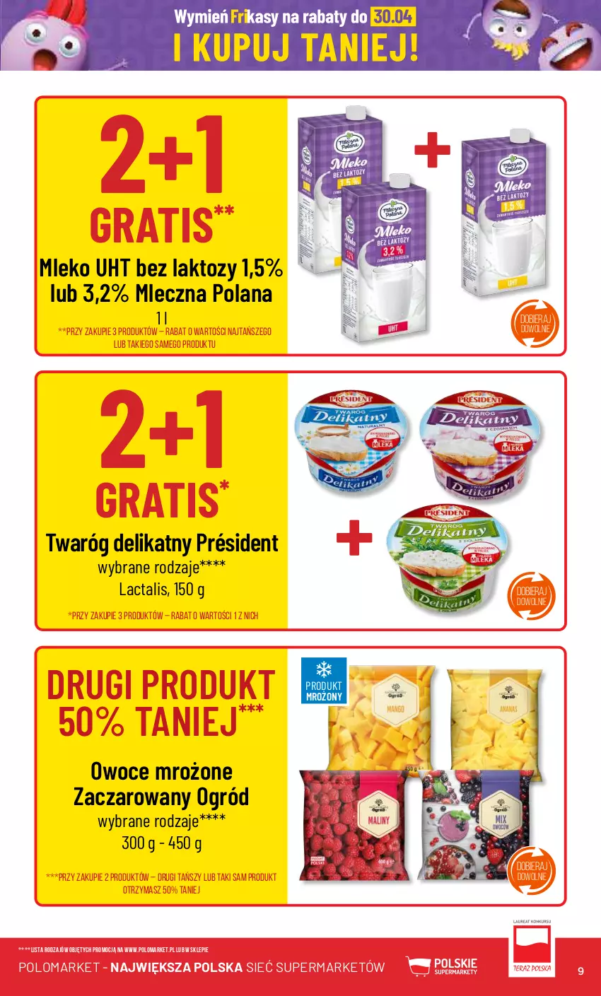 Gazetka promocyjna PoloMarket - Gazetka pomocyjna - ważna 17.04 do 23.04.2024 - strona 9 - produkty: Gra, LANA, Mleko, Ogród, Owoce, Président, Twaróg, Twaróg delikatny