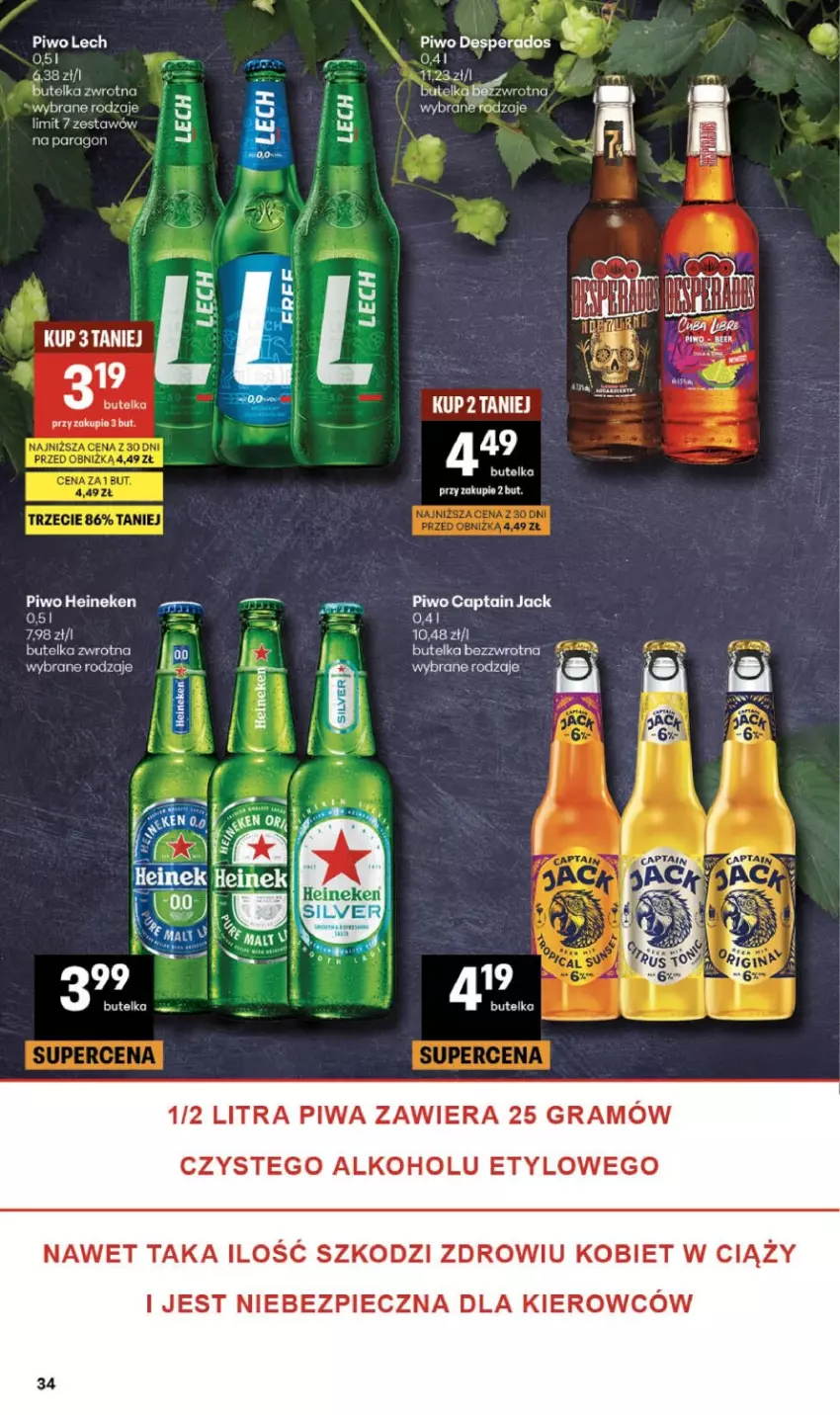 Gazetka promocyjna Delikatesy Centrum - Franczyza DC18 Czwartek - ważna 30.04 do 06.05.2026 - strona 34 - produkty: Desperados, Gra, Heineken, Piec, Piwa, Piwo
