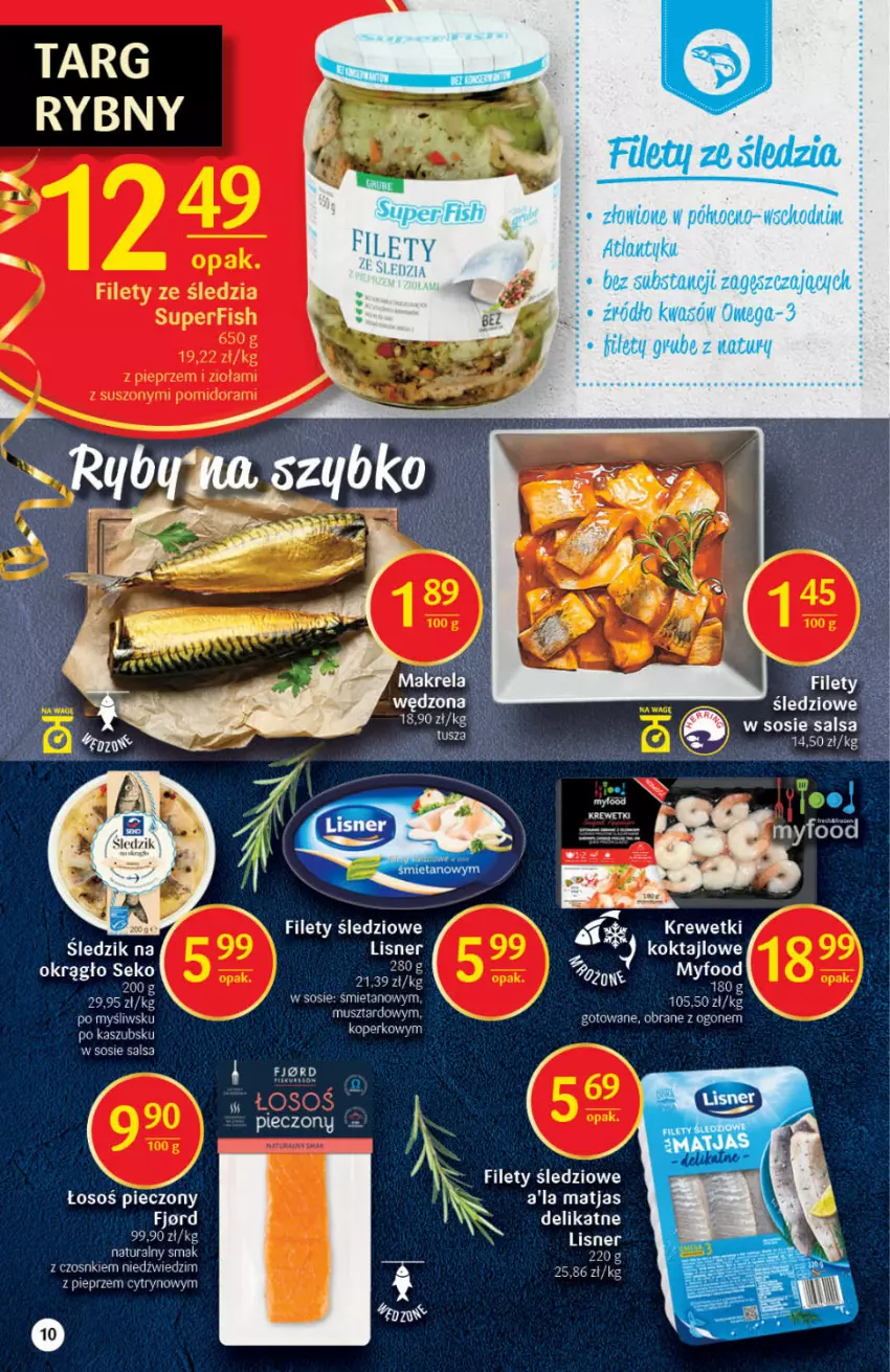 Gazetka promocyjna Delikatesy Centrum - Gazetka DC51 n. fresh - ważna 27.12.2021 do 03.01.2022 - strona 10 - produkty: Krewetki, Lisner, Matjas, Piec, Pieprz, Salsa, Sos