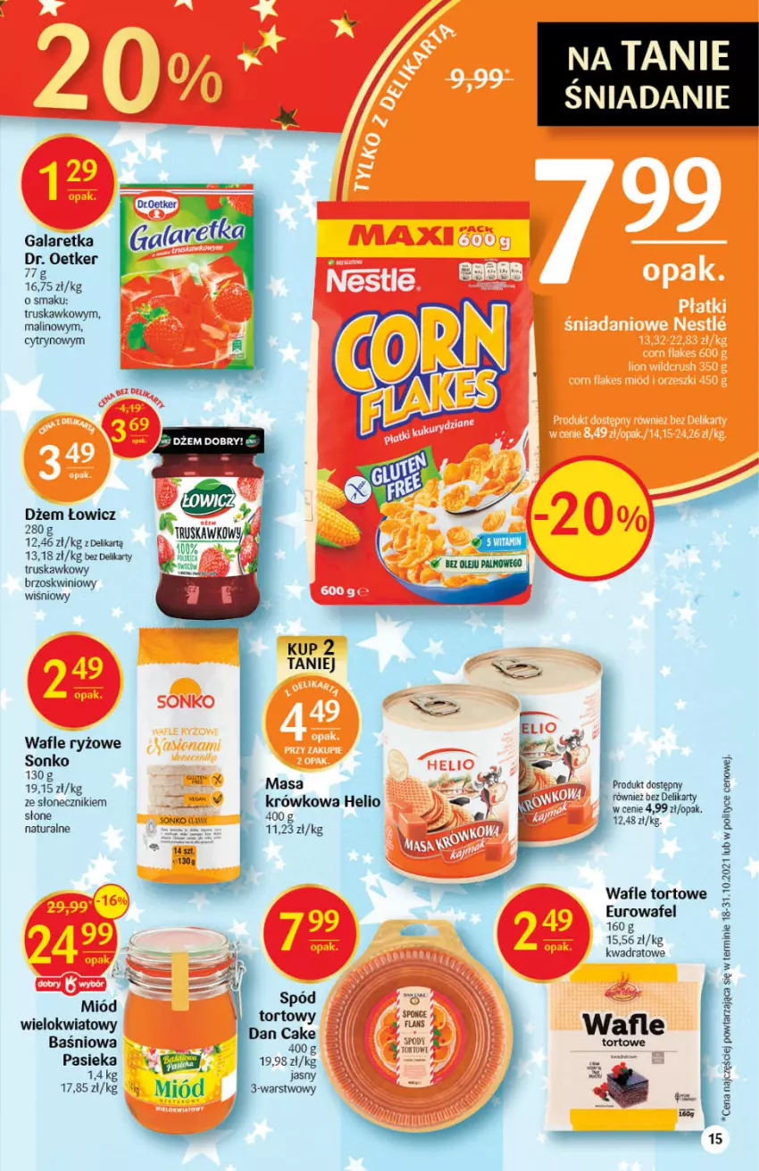 Gazetka promocyjna Delikatesy Centrum - Gazetka DC51 n. fresh - ważna 27.12.2021 do 03.01.2022 - strona 15 - produkty: Dr. Oetker, Dżem, Gala, Galaretka, Helio, Ryż, Sonko, Wafle, Wafle tortowe