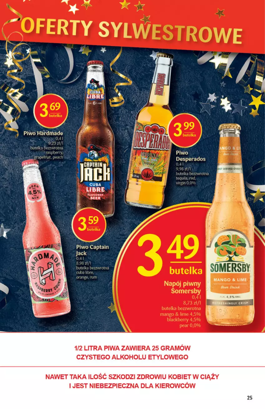 Gazetka promocyjna Delikatesy Centrum - Gazetka DC51 n. fresh - ważna 27.12.2021 do 03.01.2022 - strona 25 - produkty: Captain Jack, Desperados, Gra, Piec, Piwa, Piwo