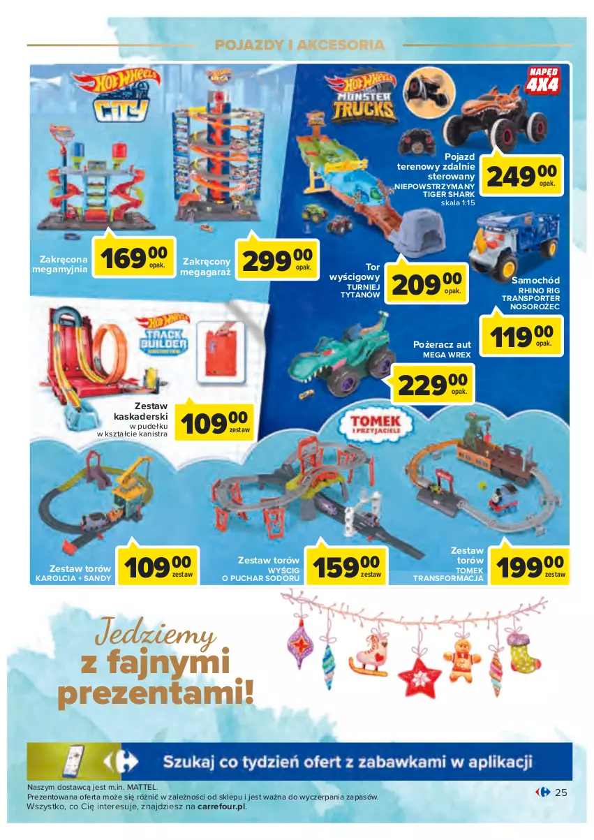 Gazetka promocyjna Carrefour - Gazetka Zabawki - ważna 02.11 do 26.11.2022 - strona 25 - produkty: Fa, Gaga, Garaż, Kask, Mattel, Pojazd, Por, Samochód, Sport, Tiger, Tor wyścigowy, Tran, Tytan