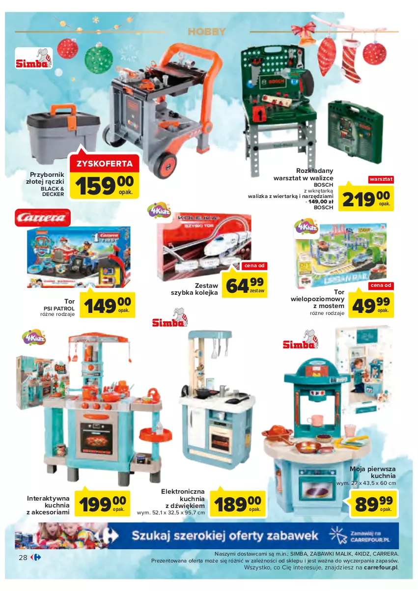 Gazetka promocyjna Carrefour - Gazetka Zabawki - ważna 02.11 do 26.11.2022 - strona 28 - produkty: Bosch, Carrera, Hobby, Kolejka, Kuchnia, Lack, Olej, Psi Patrol, Tera, Walizka, Wkręt