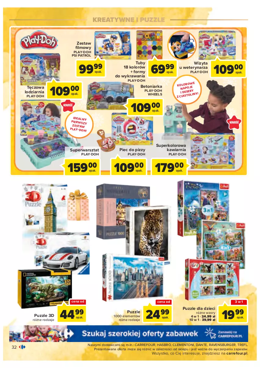 Gazetka promocyjna Carrefour - Gazetka Zabawki - ważna 02.11 do 26.11.2022 - strona 32 - produkty: Burger, Dzieci, Hasbro, Piec, Play-Doh, Psi Patrol, Puzzle, Ravensburger