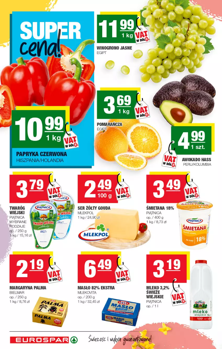 Gazetka promocyjna Spar - EuroSpar - ważna 11.04 do 21.04.2022 - strona 2 - produkty: Gouda, LG, Margaryna, Masło, Mleko, Mlekovita, Palma, Piątnica, Ser, Twaróg, Wino