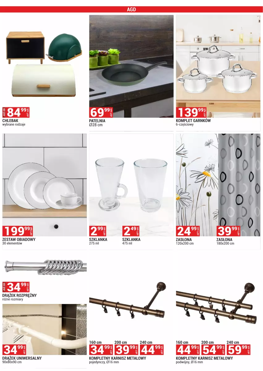 Gazetka promocyjna Merkury Market - ważna 01.04 do 30.04.2025 - strona 37 - produkty: Chleb, Chlebak, Karnisz, Patelnia, Szklanka, Zasłona