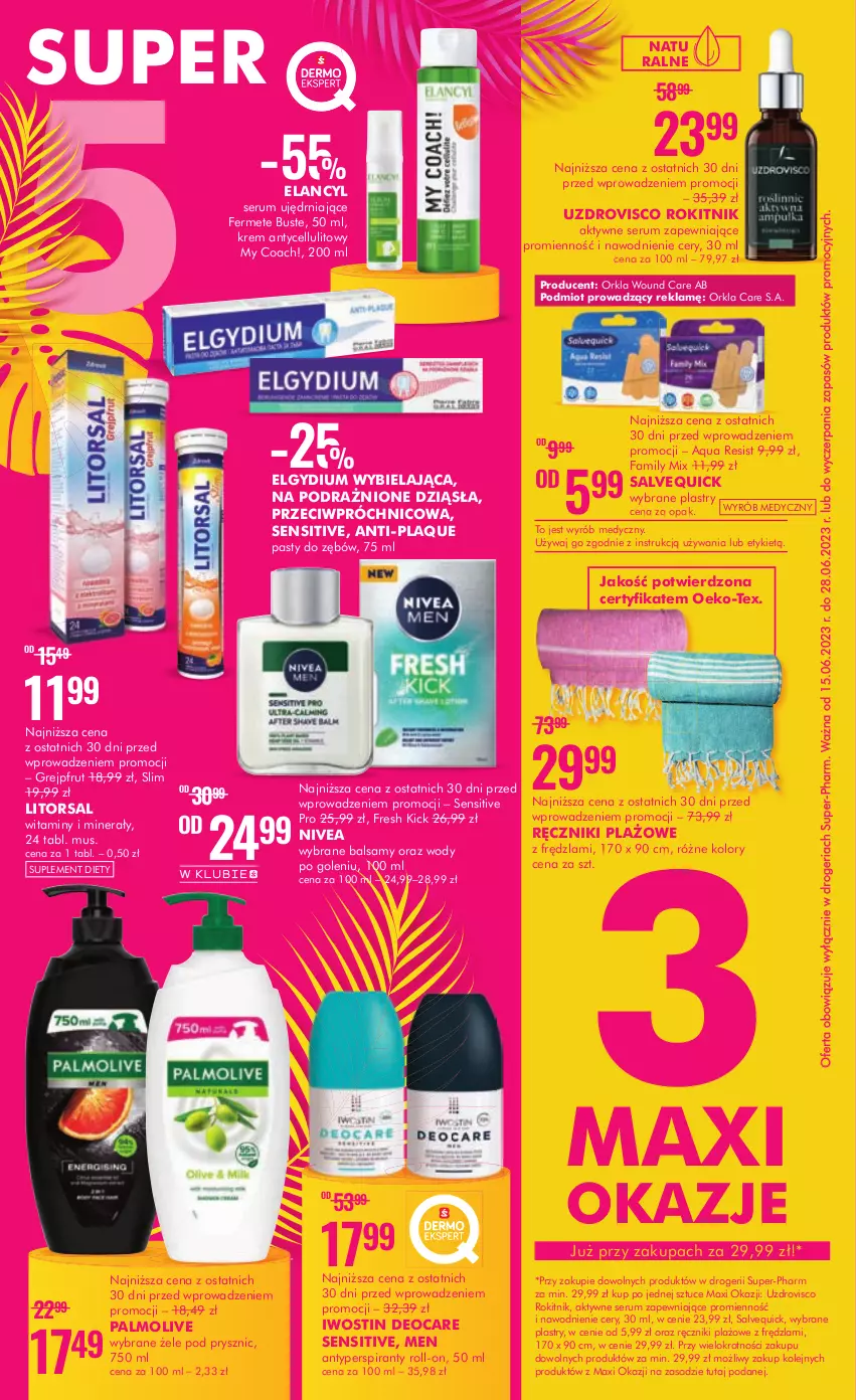 Gazetka promocyjna Super Pharm - Gazetka - ważna 15.06 do 28.06.2023 - strona 2 - produkty: Antyperspirant, Elgydium, Fa, Grejpfrut, Iwostin, LG, Mus, Nivea, Olej, Palmolive, Ręcznik, Rum, Ser, Serum, Suplement diety