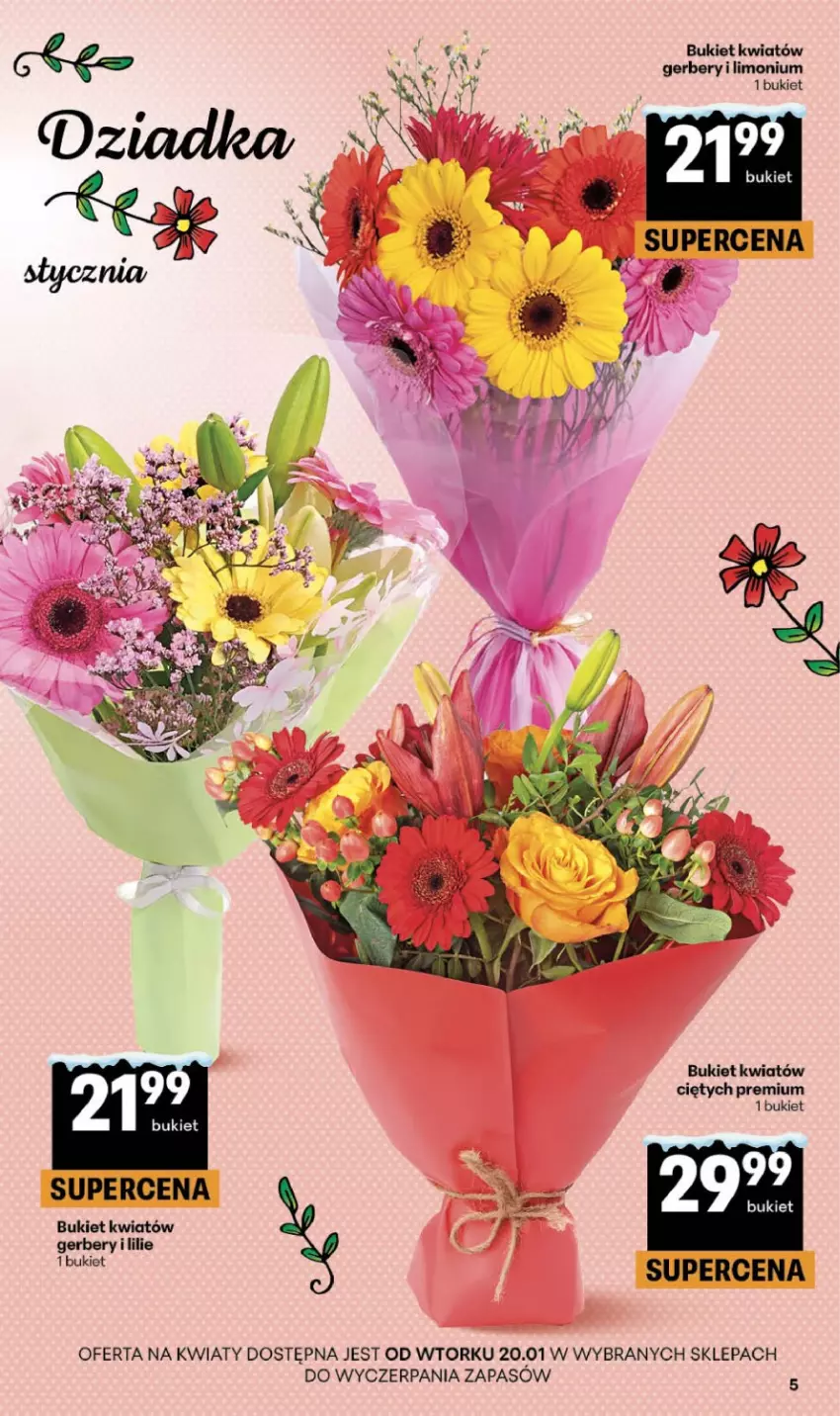 Gazetka promocyjna Delikatesy Centrum - Franczyza DC03 Czwartek - ważna 15.01 do 21.01.2026 - strona 5 - produkty: Bukiet, Gerber