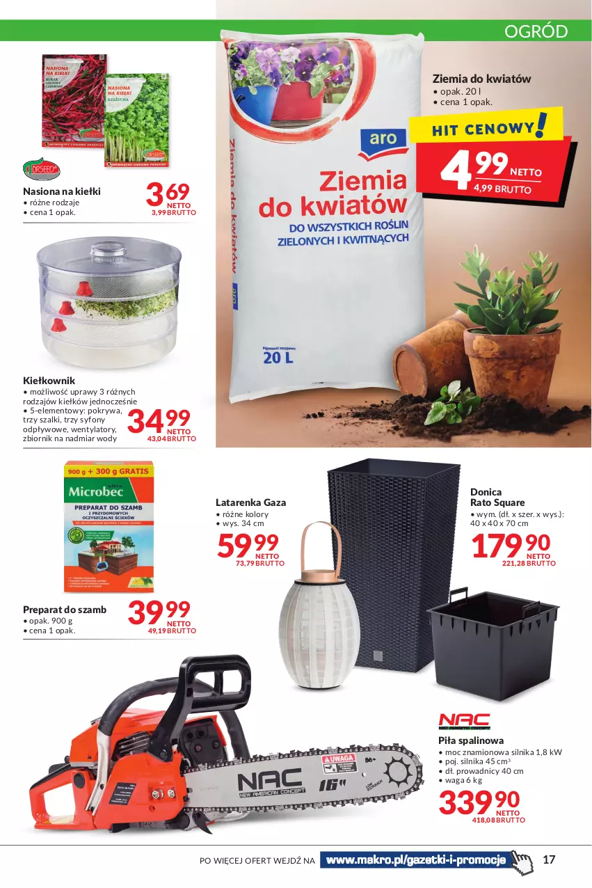 Gazetka promocyjna Makro - [Oferta promocyjna] Artykuły spożywcze i przemysłowe - ważna 08.02 do 21.02.2022 - strona 17 - produkty: Kiełki, Latarenka, Ogród, Pokrywa, Syfon, Szal, Waga