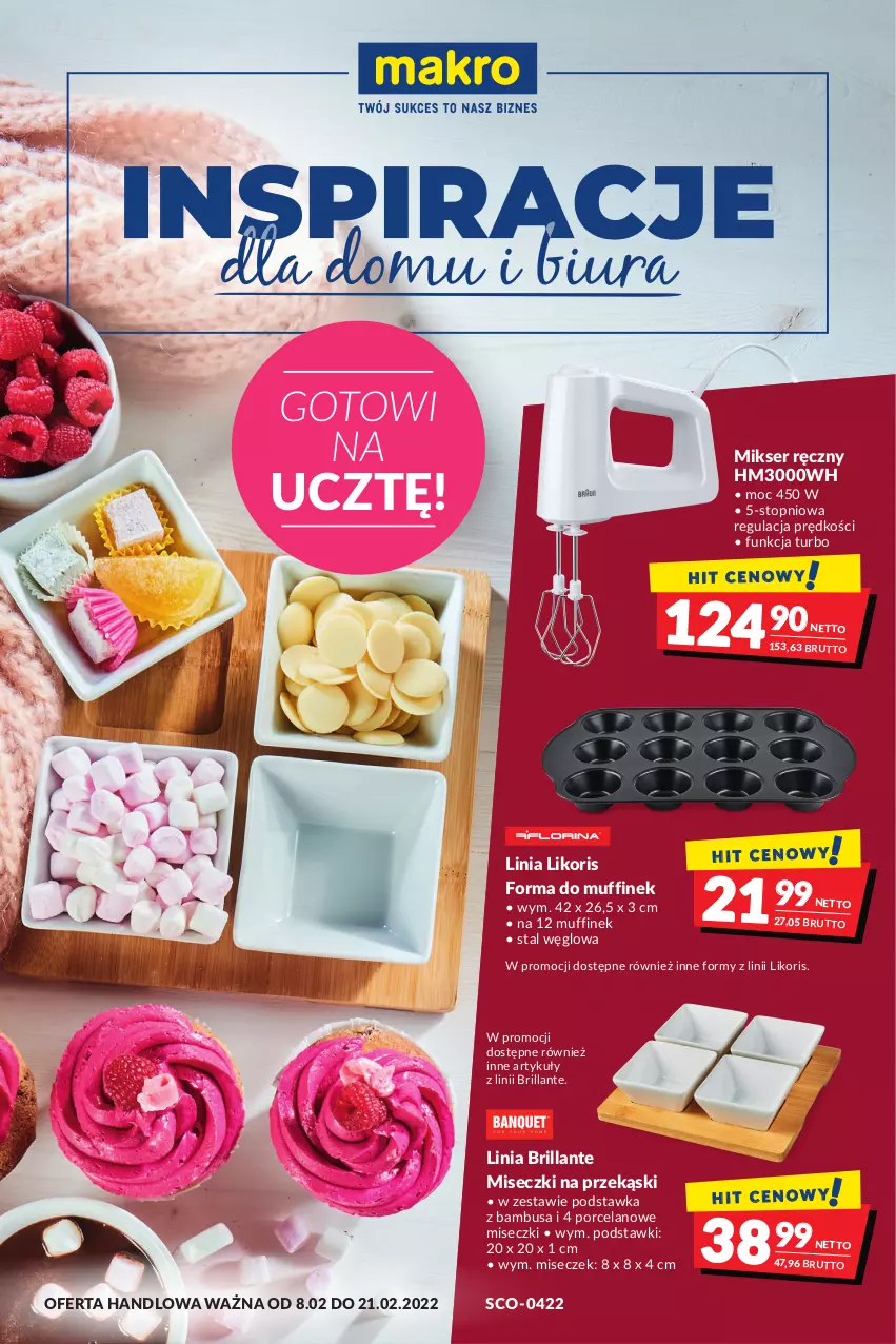 Gazetka promocyjna Makro - [Oferta promocyjna] Artykuły spożywcze i przemysłowe - ważna 08.02 do 21.02.2022 - strona 26 - produkty: Mikser, Mikser ręczny, Por, Ser, Top