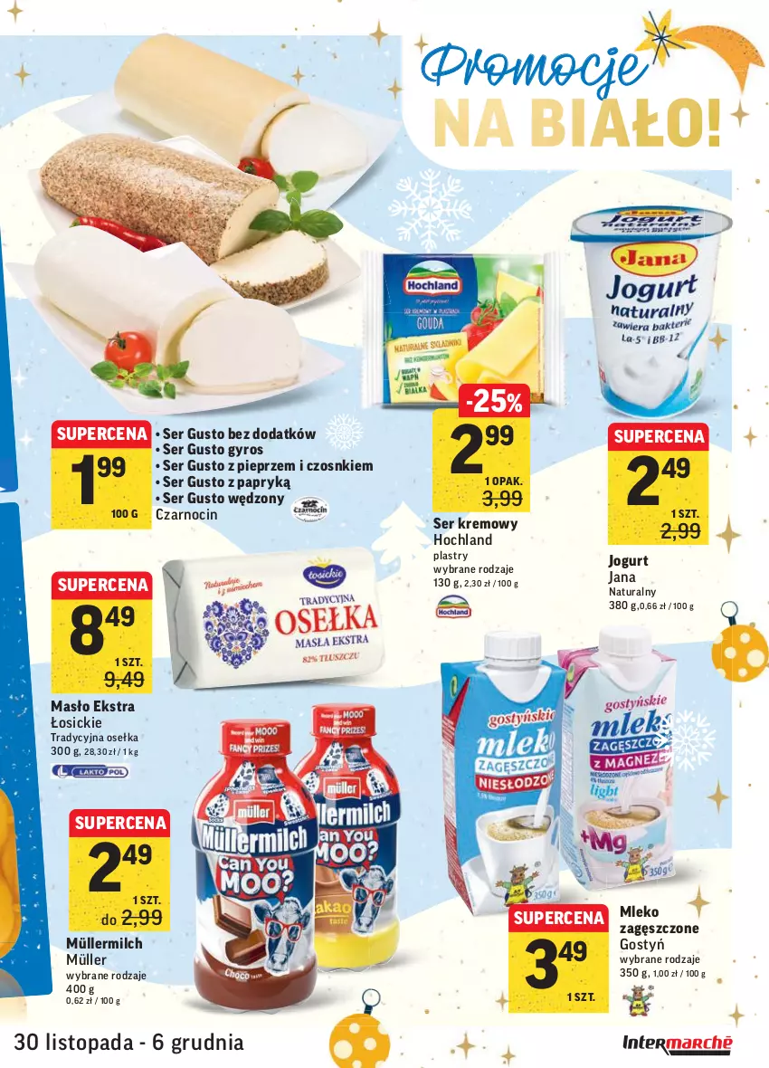 Gazetka promocyjna Intermarche - Gazetka promocyjna - ważna 30.11 do 06.12.2021 - strona 35 - produkty: Gyros, Hochland, Jogurt, Masło, Mleko, Müller, Müllermilch, Pieprz, Ser, Top