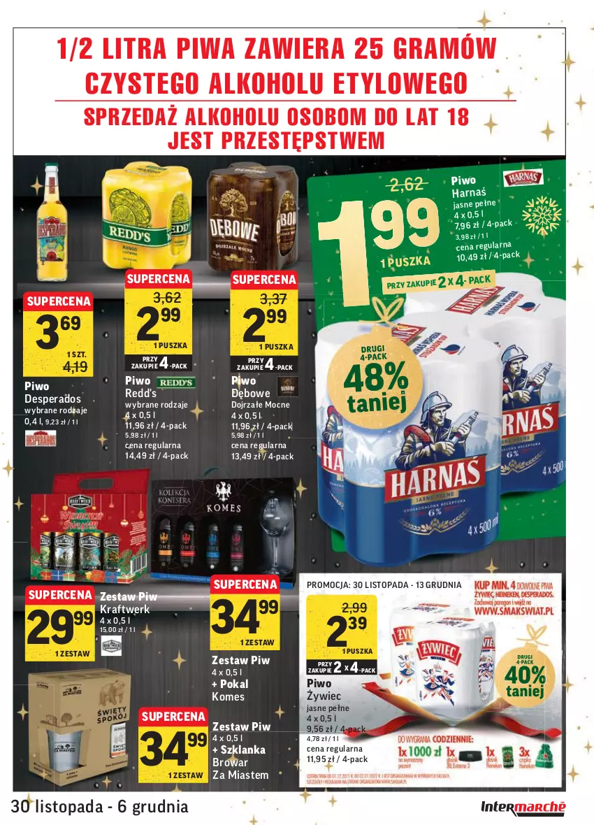 Gazetka promocyjna Intermarche - Gazetka promocyjna - ważna 30.11 do 06.12.2021 - strona 41 - produkty: Desperados, Gra, Piwa, Piwo, Redd's, Szklanka, Top