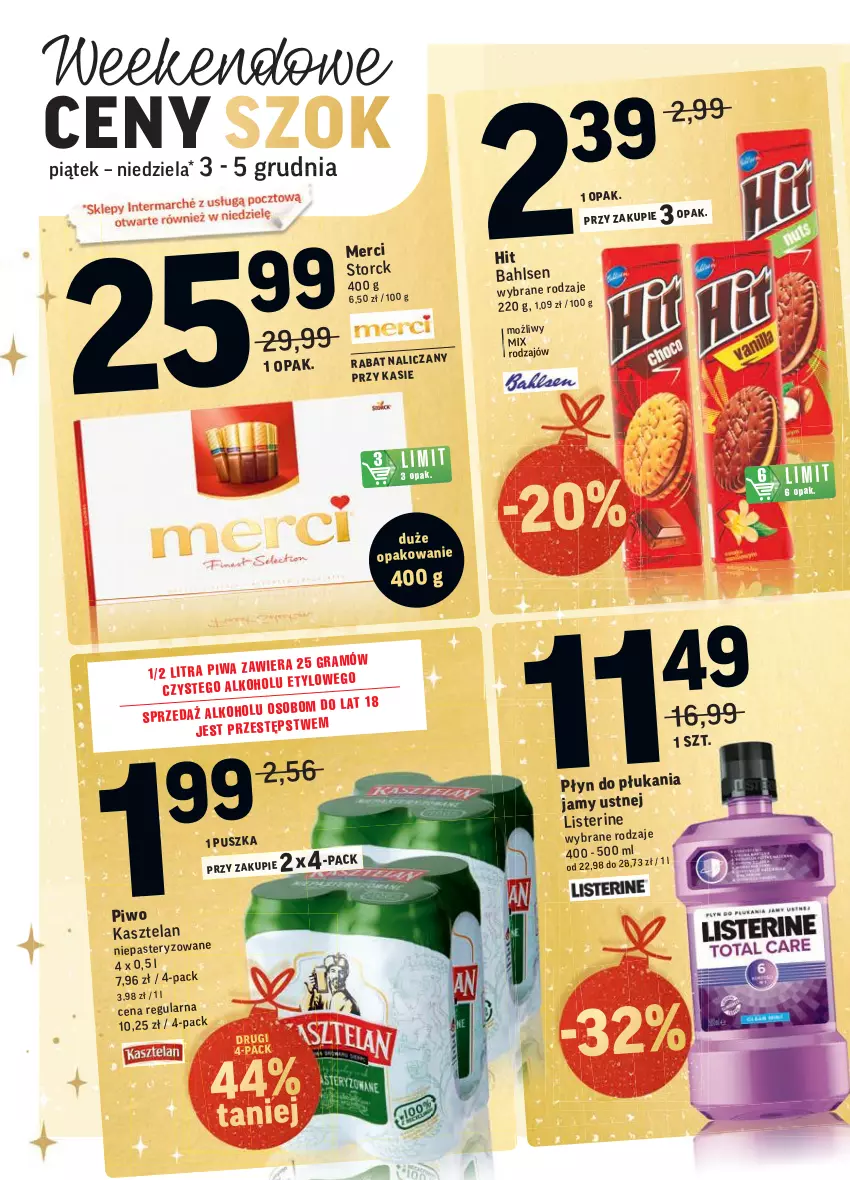 Gazetka promocyjna Intermarche - Gazetka promocyjna - ważna 30.11 do 06.12.2021 - strona 47 - produkty: Kasztelan, Listerine, Merci, Piwo