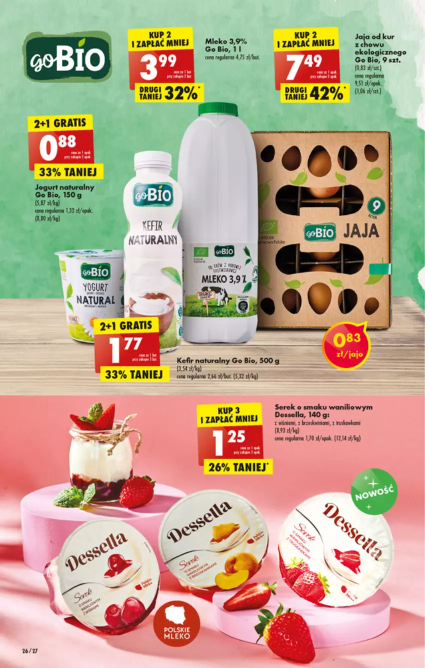 Gazetka promocyjna Biedronka - W tym tygodniu - ważna 14.03 do 19.03.2022 - strona 26 - produkty: Jaja, Kefir, Kefir naturalny, LG, Mleko